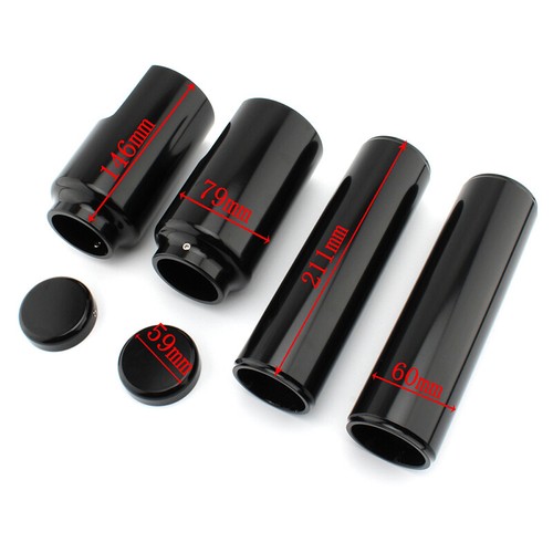 Full Fork Tube Cover Cap Kit For Harley-Davidson V-Rod Night Rod Special 2007-11 - Picture 4 of 7