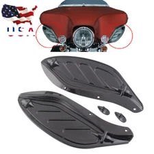 Black Adjustable Fairing Wing Side Wind Air Deflector For Harley Touring 96--13