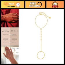 Dainty Adjustable Hand Chain Bracelet for Women - Tarnish-Resistant CZ Jewelry