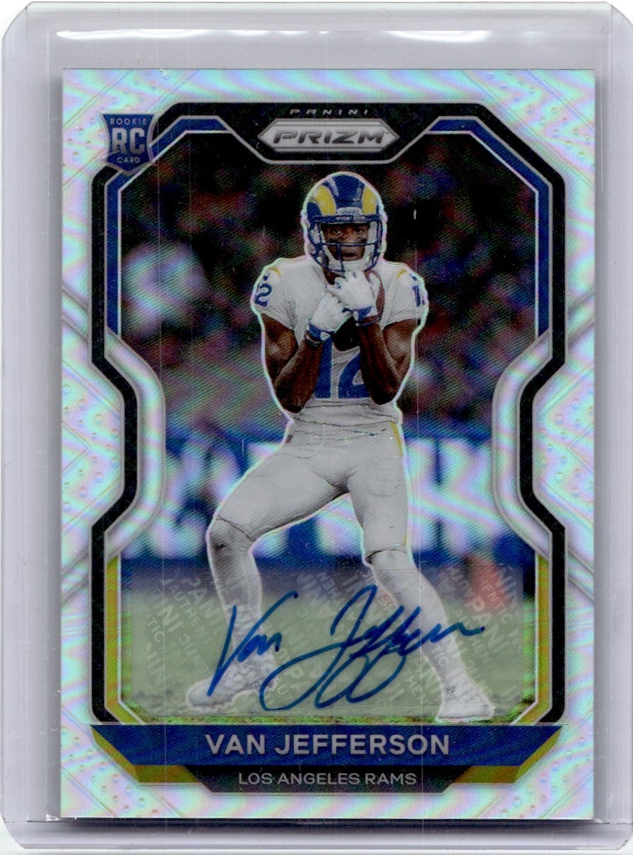 2020 PANINI PRIZM ROOKIE SIGNATURES VAN JEFFERSON RC AUTO LOS ANGELES RAMS #377