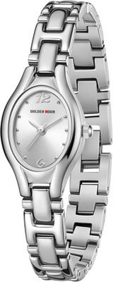 Gold Tone Vintage Women'S Oval Case Bracelet Watch
