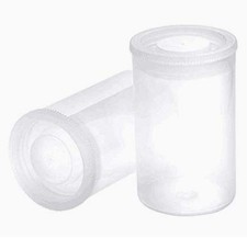 20 PCS Clear Plastic Film Canisters with Lids  35mm CaliberEmpty Camera Reel C...