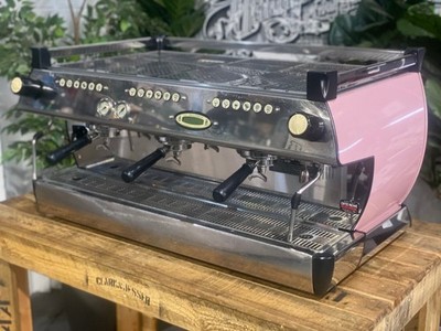 LA MARZOCCO GB5 3 GROUP BABY PINK ESPRESSO COFFEE MACHINE CUSTOM COMMERCIAL CAFE