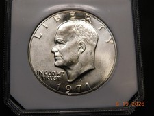 1971-S Eisenhower Ike Silver Dollar 40% Silver Gorgeous Gem Slight toning MS68