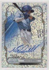 2019 Bowman Sterling Prospect Speckle Refractor 48/99 Nick Schnell Auto 0m8