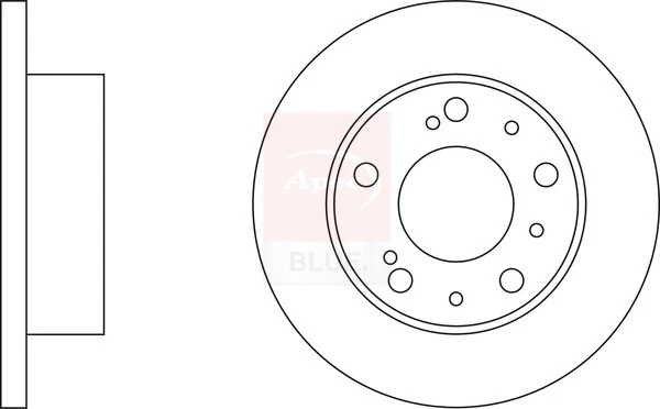 Juego 2x Par de discos de freno sólidos para FIAT DUCATO 280, 290 2.0 delanteros 85 a 94 256 mm Foto 3 de 4