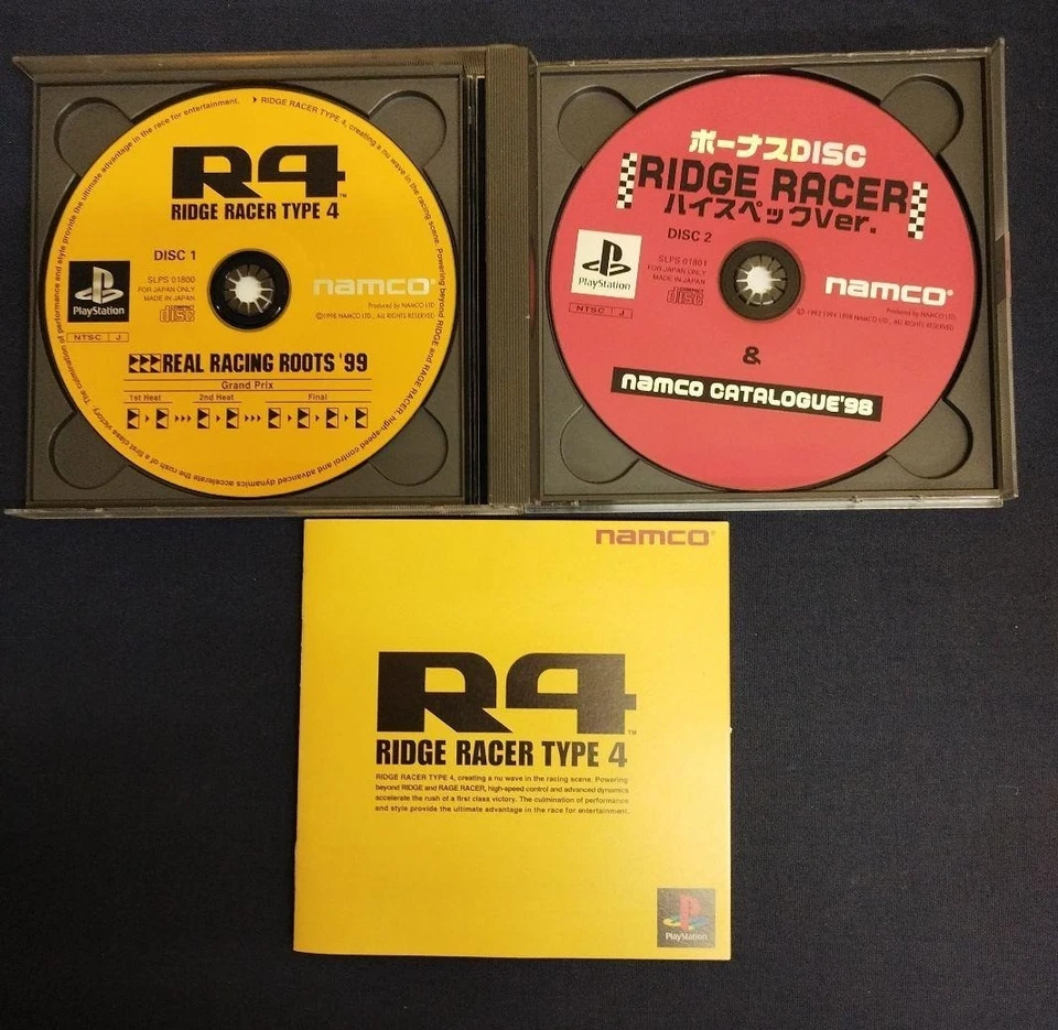 R4 RIDGE RACER TYPE 4 PS1 Sony PlayStation 1 Japan Version Tested Used - Image 3 of 3