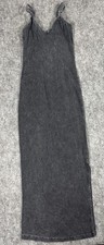 Lulus Bodycon Strappy Dress Women’s Size Small Dark Grey Figure Loving Side Slit
