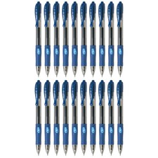 20 X Pilot G-2 07 0.7mm Blue Snap-on Rechargeable Burrproof Gel Pens 