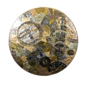 Olga Stepanek BRUTALIST Abstract LARGE Collage McM NEBRASKA ART 30" Evans ERA