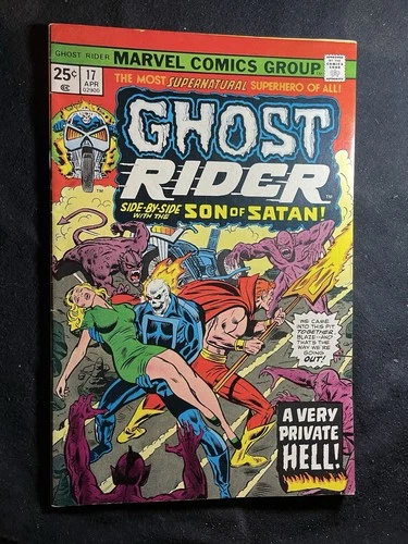 $1 VINTAGE COMICS MARVEL GHOST RIDER #17 COMIC BOOK SON OF SATAN