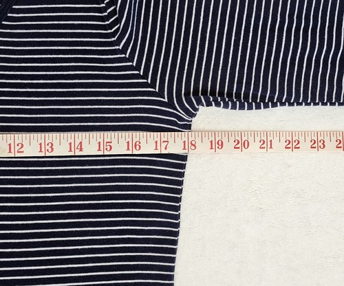Lote 2 Camisa Mujer Gap Algodón Cuello en V Rayas Azul Blanco Grande Náutica Preppy - Imagen 6 de 7