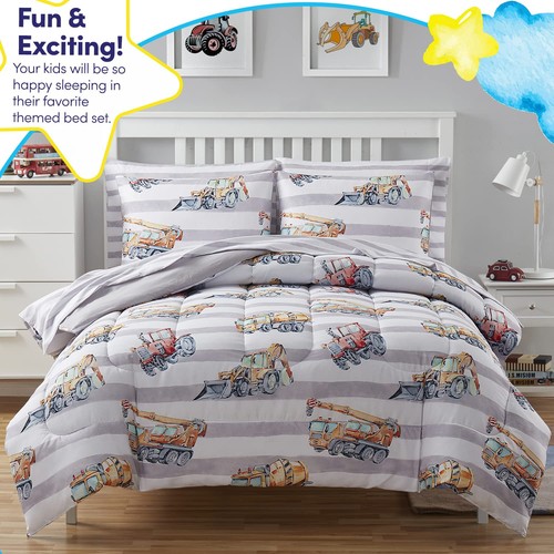 Bedding Set Bed in a Bag for Boys and Girls Toddlers Printed Sheet Set and Co... - Picture 3 of 6