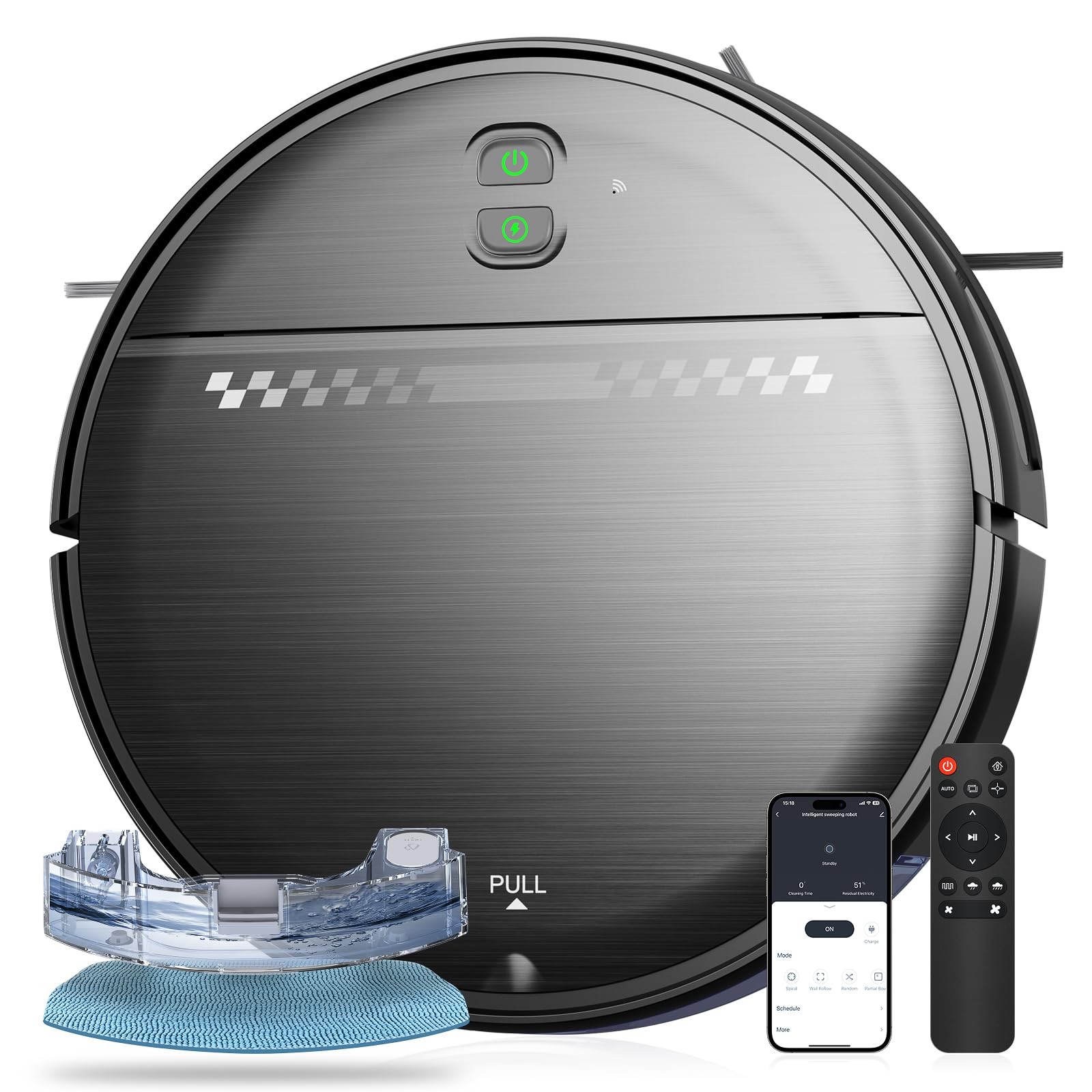 Robot Vacuum and Mop Combo, Robot Vacuum with Wi-Fi/APP, Self-Charging Vacuum-image