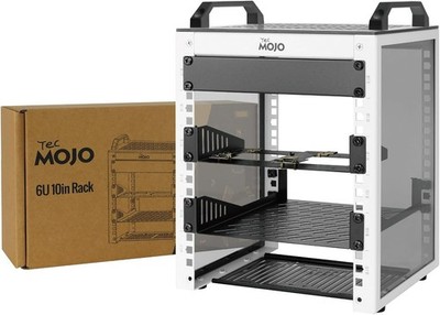 Platzsparendes 10 Zoll Open Frame Rack mit komplettem Zubehörset für Elektronik