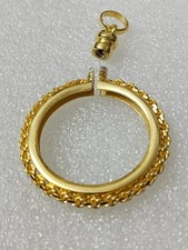 925 Sterling Silver Round Bezel Pendant Coin ...