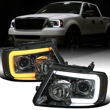 - Fits 2004-2008 Ford F-150 LED Tube Projector Headlights