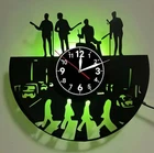 Vinyl Record The Beatles Silhouette Wall Clock With LEDs and Remote Abbey Road