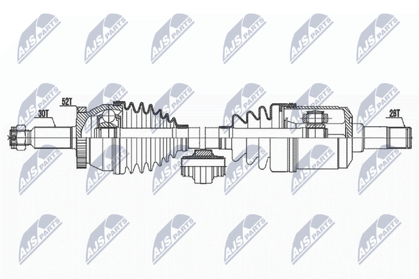 Antriebswelle NTY NPW-HY-597 FüR Hyundai Santa FÉ 2 CM Crdi 4X4 GLS KIA Sorento-image