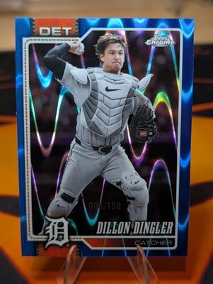 2026 Topps Chrome Dillon Dingler Blue Raywave Refractor #/150 Tigers
