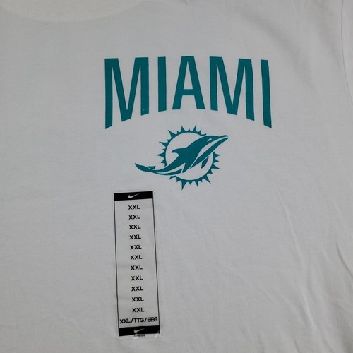 The Nike Tee T-Shirt Miami Dolphins NFL Football Mens 2XLarge White Dri-Fit - Picture 4 of 20