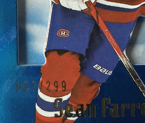 SEAN FARRELL 23-24 NHL EX 2000 /299 Blue Credentials SP UD Jersey # 1/1 #057/299 - Picture 2 of 3