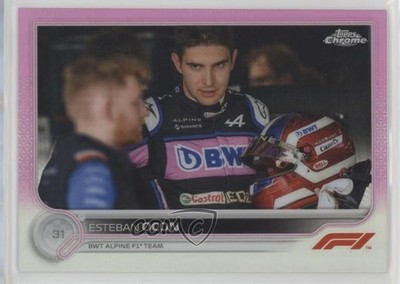 2022 Topps Chrome Formula 1 F1 Racers Pink Refractor 58/75 Esteban Ocon #42 13c1