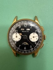 Orologio Vintage INVICTA Fasi Lunari Cronografo Tripla Data Raro Movimento VENUS 200