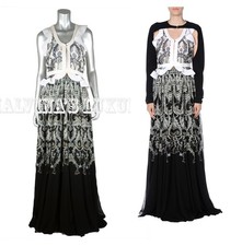 JUST CAVALLI BY ROBERTO CAVALLI GOWN BLACK WH...