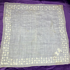 Antique 1820 - 1860 Exquisite Embroidery Fichu Scarf Kerchief Shawl Silk Mono