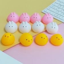 10pcs Rabbit Squeaky Toy Comfortable Decompression Adorable Yellow Chicken