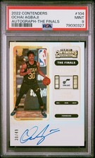 Ochai Agbaji 2022-23 Panini Contenders Finals RC Auto /49 PSA Mint 9! Jersey #