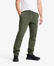 Men’s RVRC Oak Twill Stretch Joggers Green Medium W31”-32”