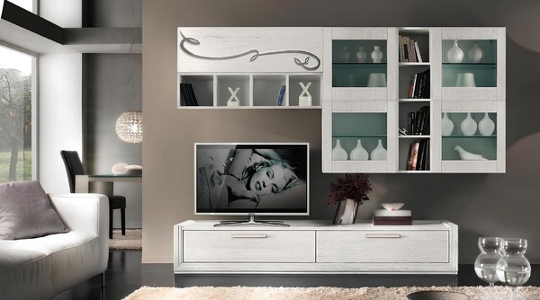 Rtv Wohnwand Tv Wand Anbauwand Wohnzimmer MöBel WohnwäNde Schrank Regal Luxus-image