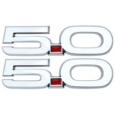 Ford Racing Fender Emblem 5.0 Oe Stick-on Pair Mustang Gt 15-26