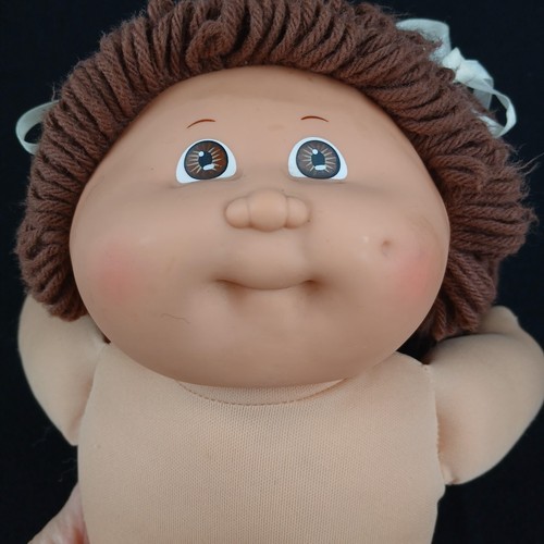 Guanti collant vintage 1985 Coleco P cavolo patch bambino capelli castani occhi marroni HM#3 16" - Foto 12 di 21