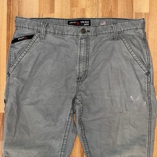 Ariat FR M4 Mens 38x34 Low Rise Boot Westex UltraSoft Gray Workwear Pants Canvas