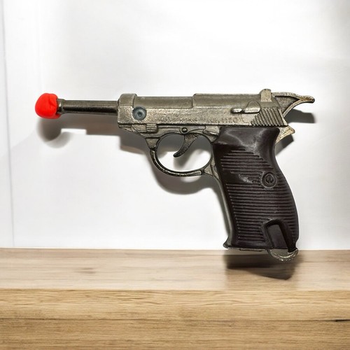 Zylmex Diecast Working Vintage Old 60s - 70s Toy Cap Gun P-38 Hong Kong No 1120 - Picture 3 of 17