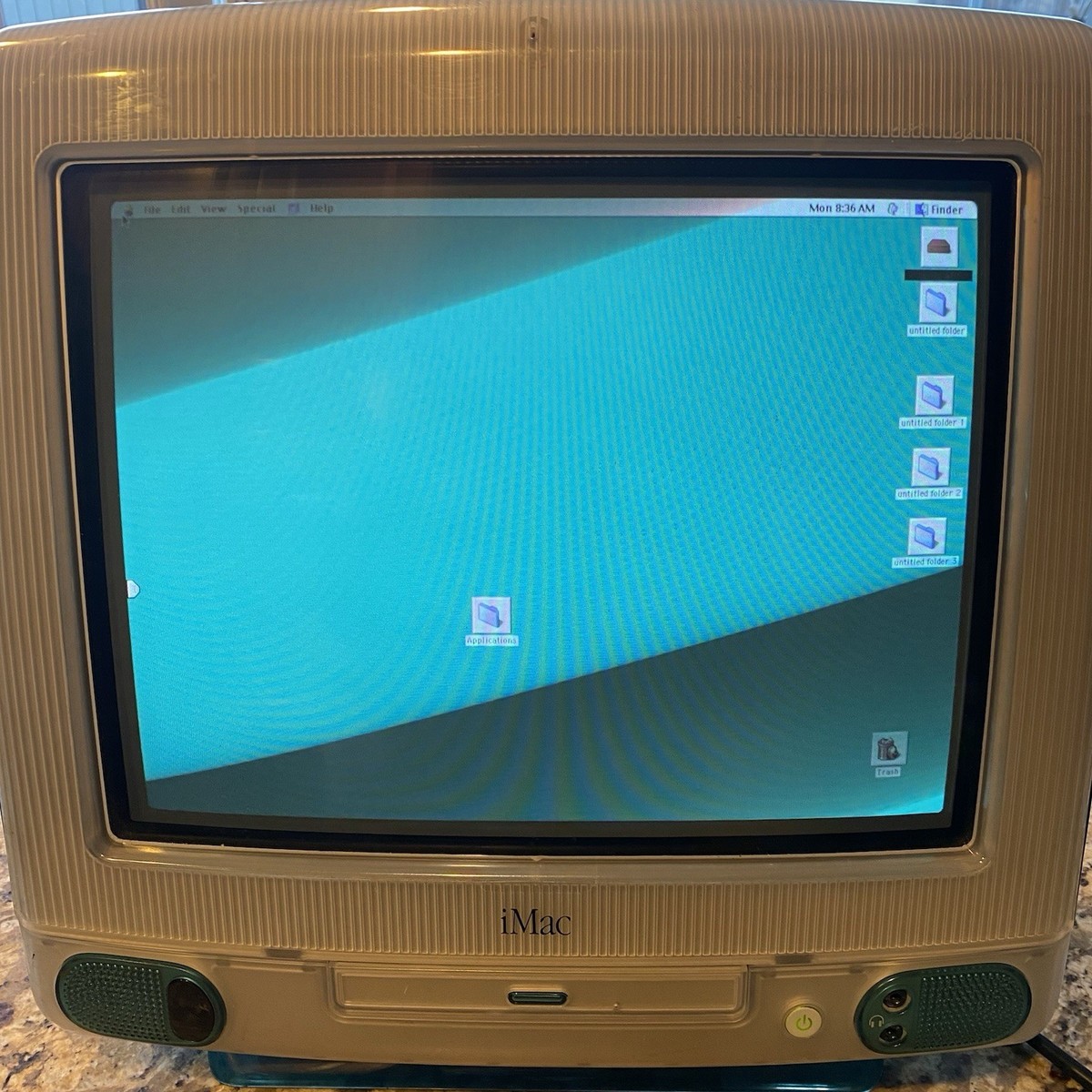 Vintage Working 1998 iMac G3 Teal Blue Mac OS 8.6 233MB | eBay