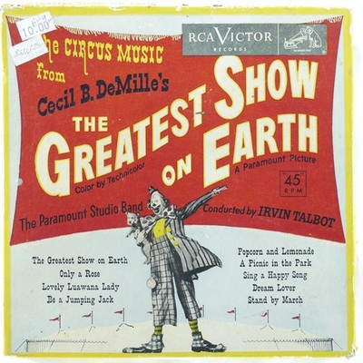 PARAMOUNT STUDIO ORCHESTRA Greatest Show On Earth RCA VICTOR WP 333 VG 45 1952