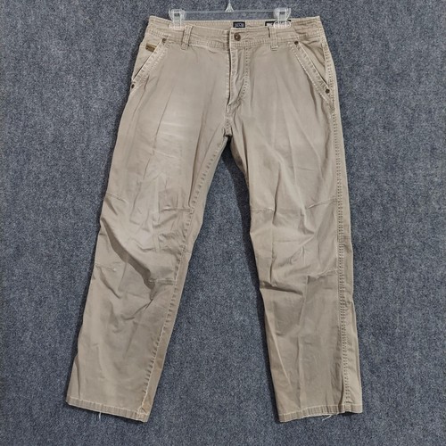 Kuhl Slaktr Pants Mens 34x30 Khaki Straight Fit Stretch Outdoor Hiking Casual