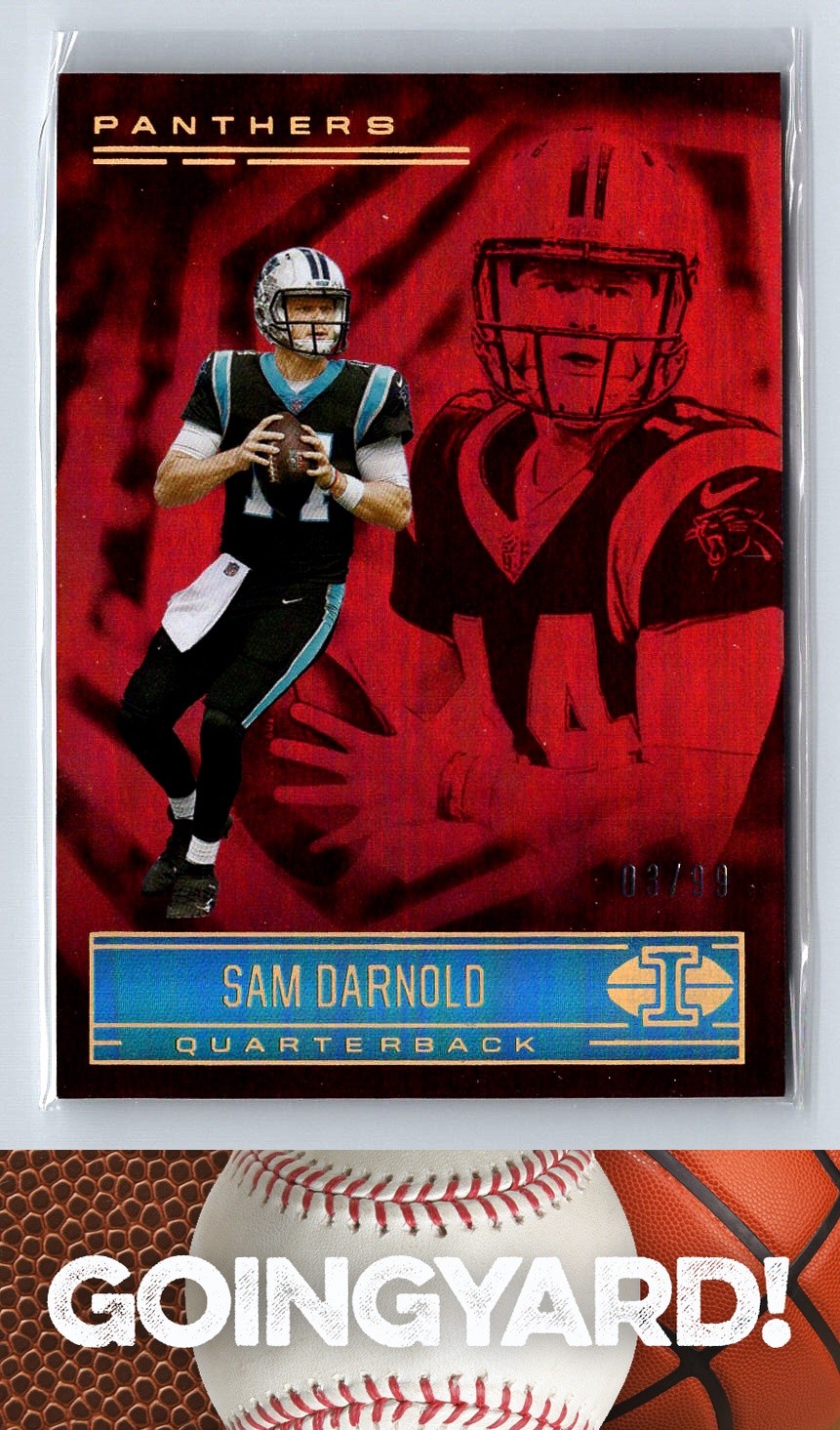2021 Panini Illusions Trophy Collection Red #32 Sam Darnold SN