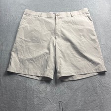 Peter Millar Mens 40 Wicking Performance Golf Shorts Stone Khaki MC00EB82