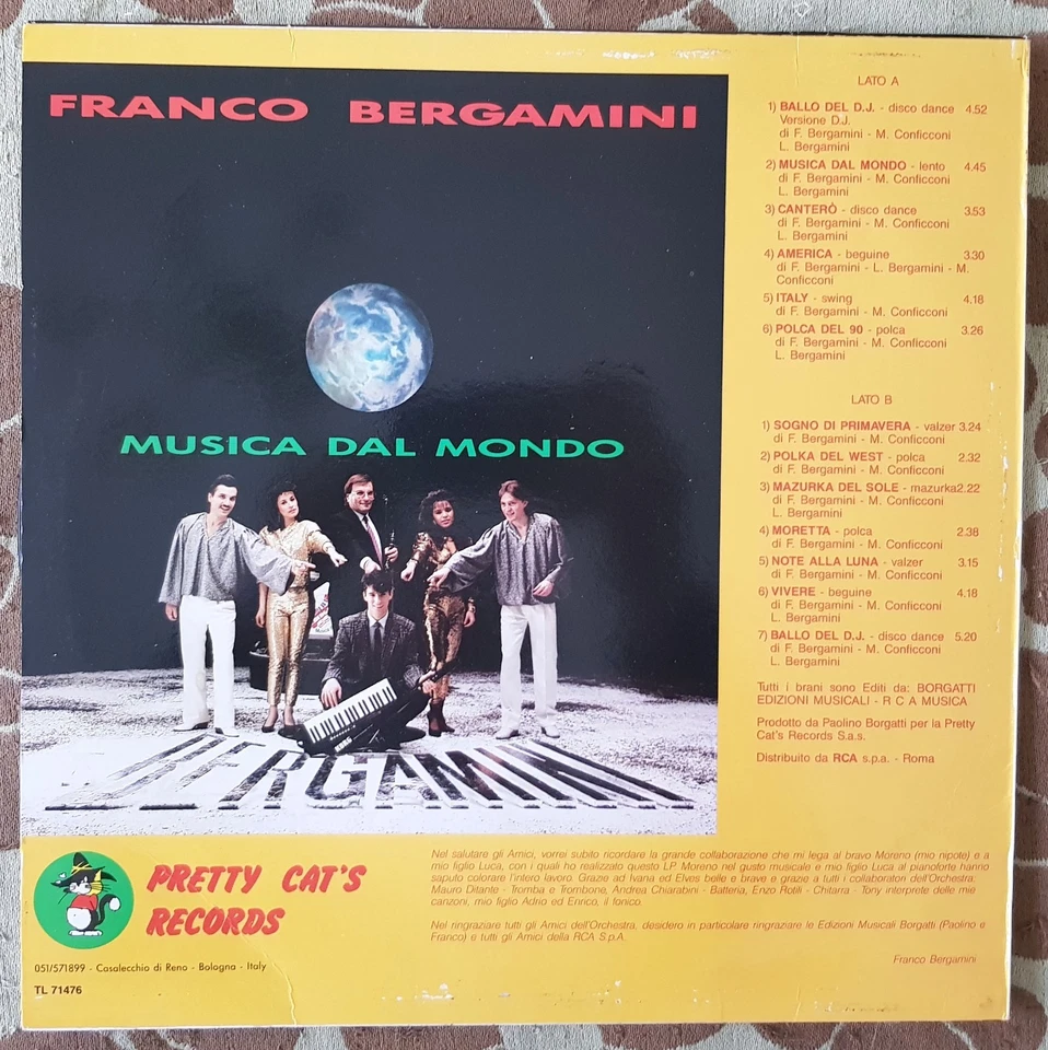 Franco Bergamini - Musica dal mondo - LP 33 giri - Immagine 2 di 2