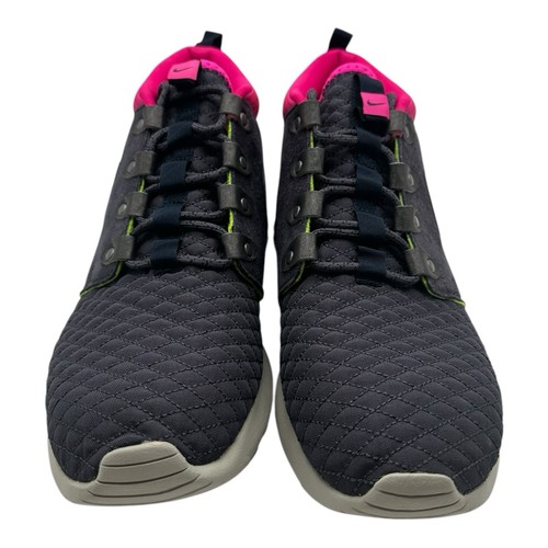 Nike Roshe Run Sneakerboot Mens 9.5 Gridiron Dark Obsidian Pink Shoes 615601-006 - Picture 4 of 10