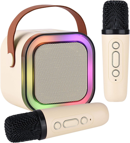 Karaoke Machine for Kids Adults, Mini Portable Bluetooth Karaoke Speaker with 2 - Picture 1 of 7