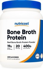 Nutricost Beef Bone Broth Protein Powder Unflavored 20 Servings - Gluten-Free...