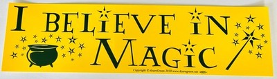Autoaufkleber - I Believe in Magic - WICCAN/PAGAN/WITCH 3'' x 11 1/2''