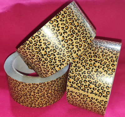 66m (0,21 /1m) PVC LEO Tape, Animalprint , Klebeband Leopard braun-schwarz