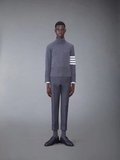 NWT 1700 Thom Browne 4-bar Cashmere Turtleneck, Made in Scotland. Yours For 